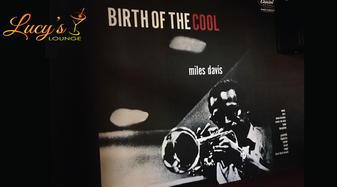 Miles Davis Birth of the Cool album mural inside Lucy's Lounge